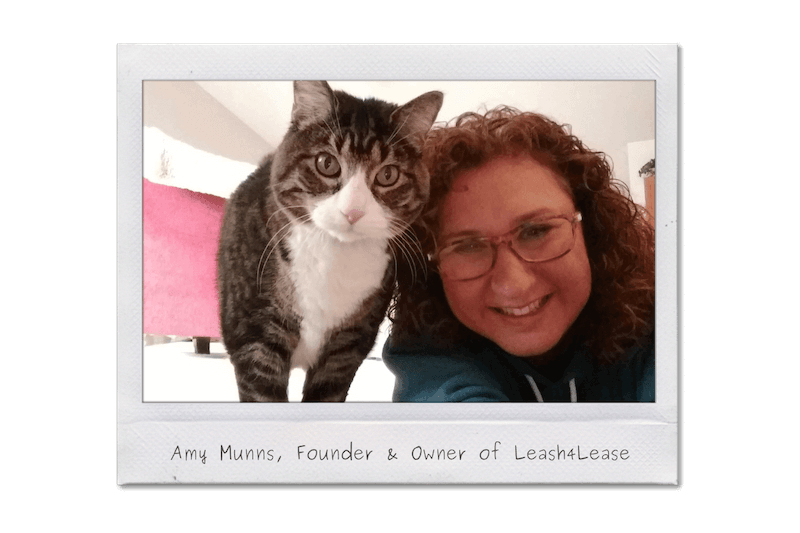 Founder Amy with her cat